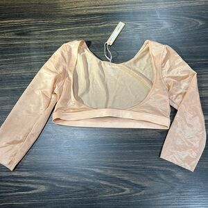 SKIMS Barely There Open Bust Arm Shaper Shapewear Clay Size Large NWT